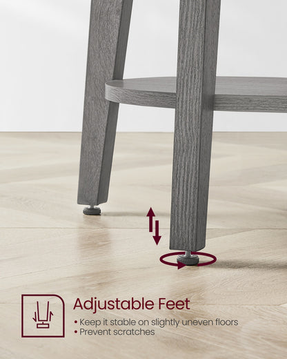Round End Table with Lower Shelf