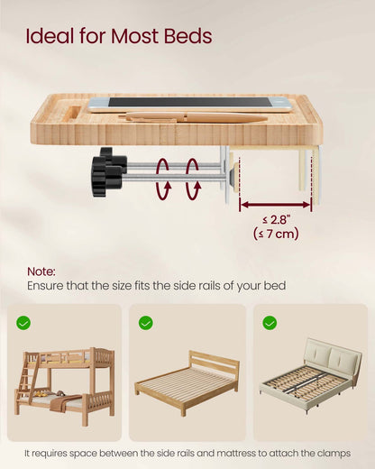 College Dorm Room Essentials Clip On Nightstand Bedside Storage - image 5