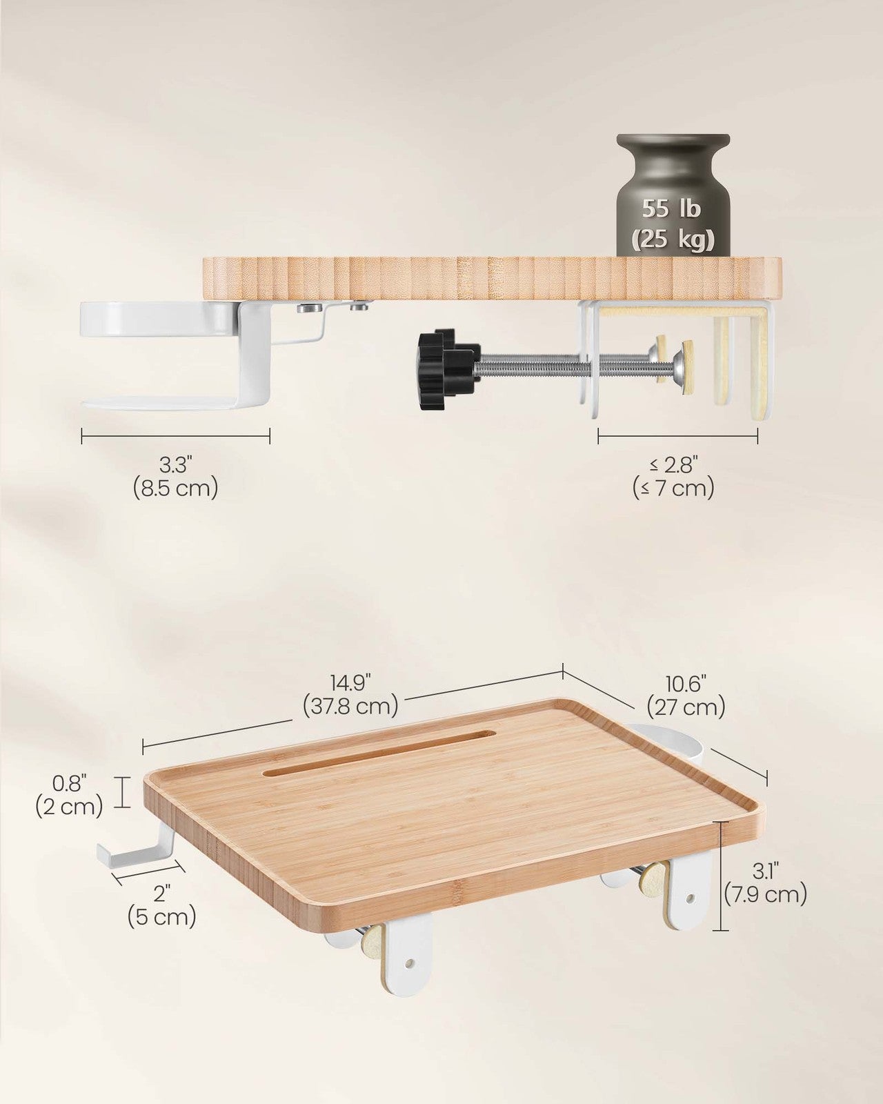 College Dorm Room Essentials Clip On Nightstand Bedside Storage - image 6