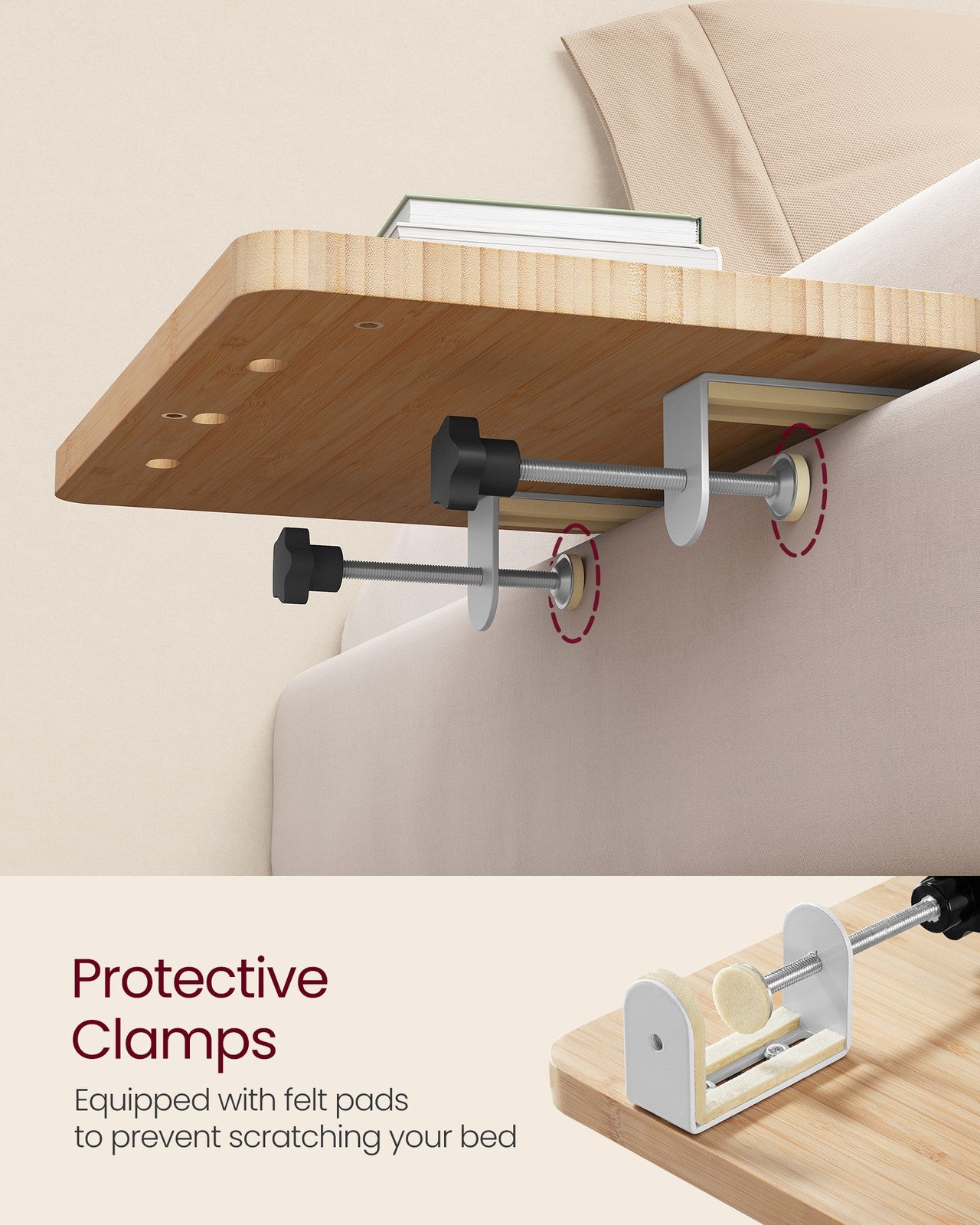College Dorm Room Essentials Clip On Nightstand Bedside Storage - image 7