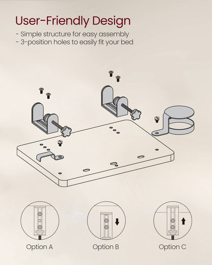 College Dorm Room Essentials Clip On Nightstand Bedside Storage - image 9