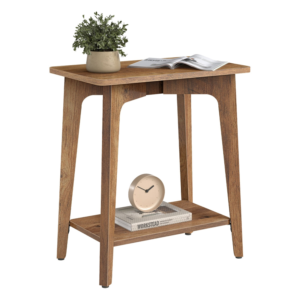 MAEZO Collection - Side Table, 2-Tier Small Rectangular End Table