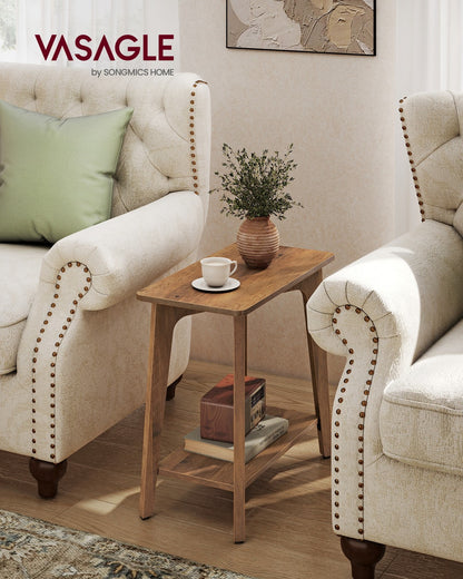 MAEZO Collection - Side Table, 2-Tier Small Rectangular End Table