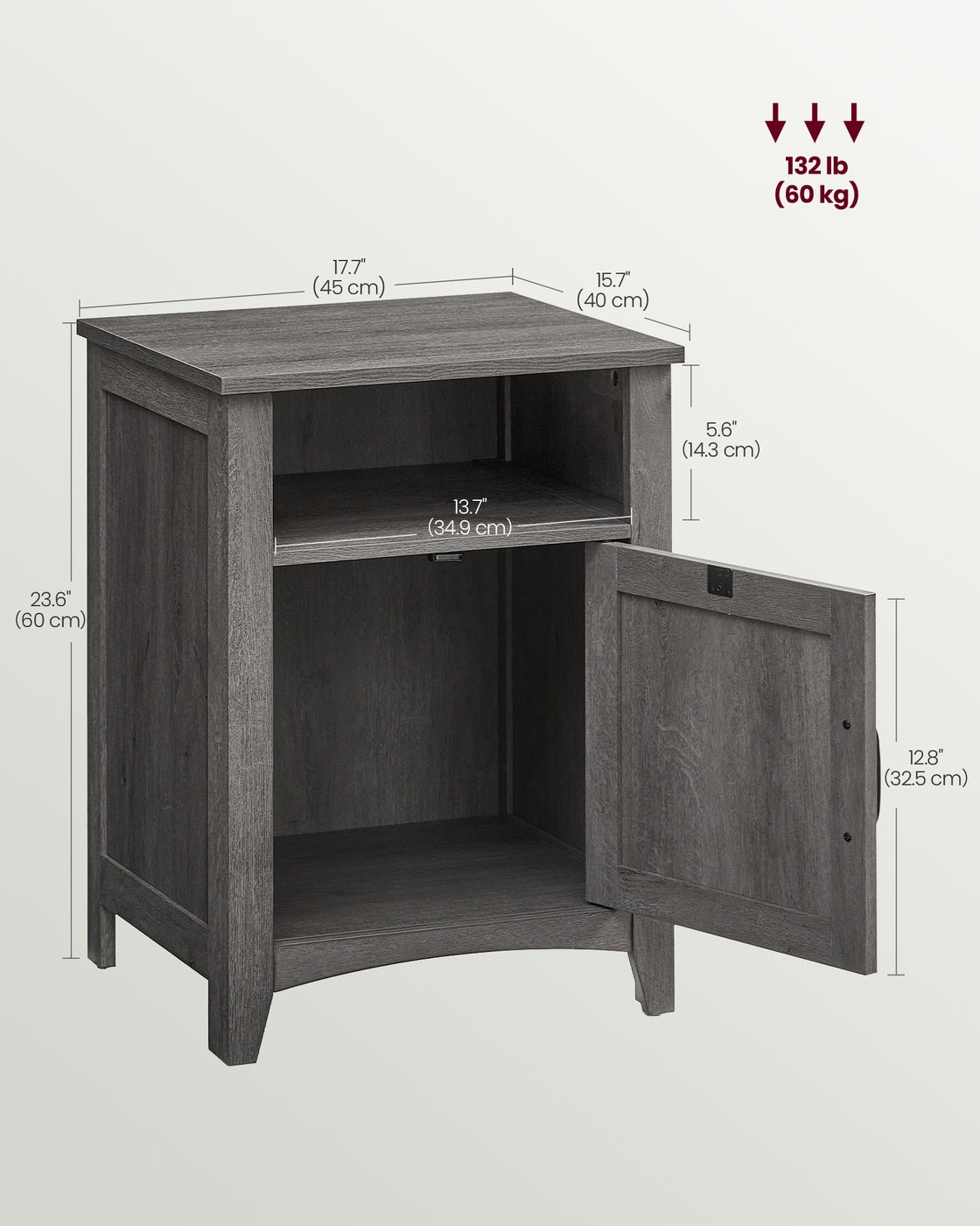 Farmhouse Nightstand with Barn Door