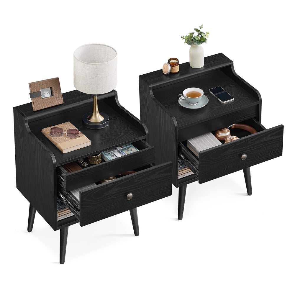 Nightstands with Hidden Drawers, Set of 2