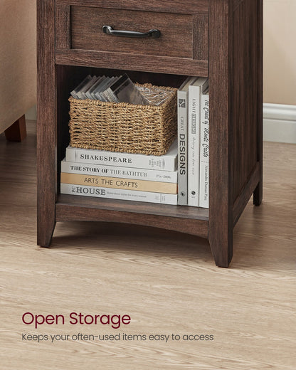 Farmhouse Nightstands with Charging Station, Set of 2 - image 16