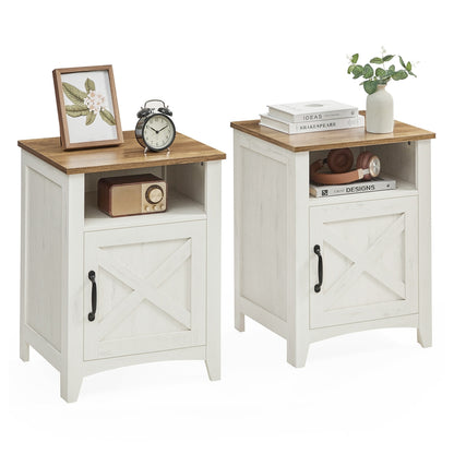 Farmhouse Nightstand with Barn Door