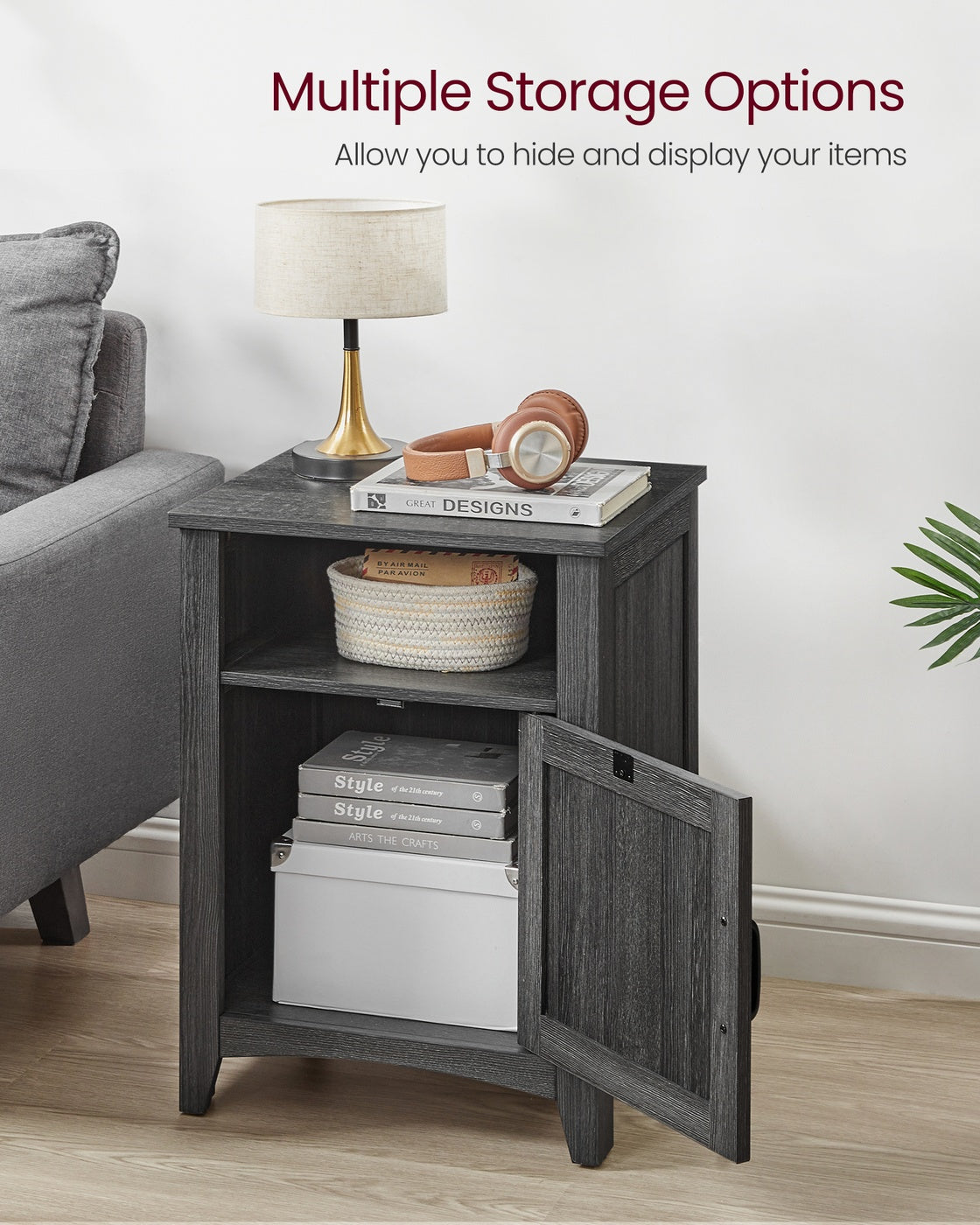 Farmhouse Nightstand with Barn Door