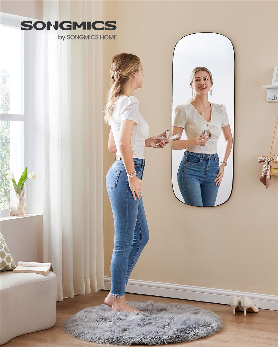 Over-the-Door Full-Length Wall Mirror, 47.2 × 18.5-Inch