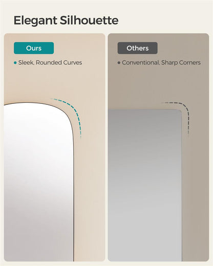 Over-the-Door Full-Length Wall Mirror, 47.2 × 18.5-Inch