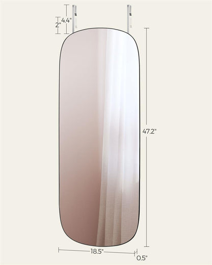 Over-the-Door Full-Length Wall Mirror, 47.2 × 18.5-Inch