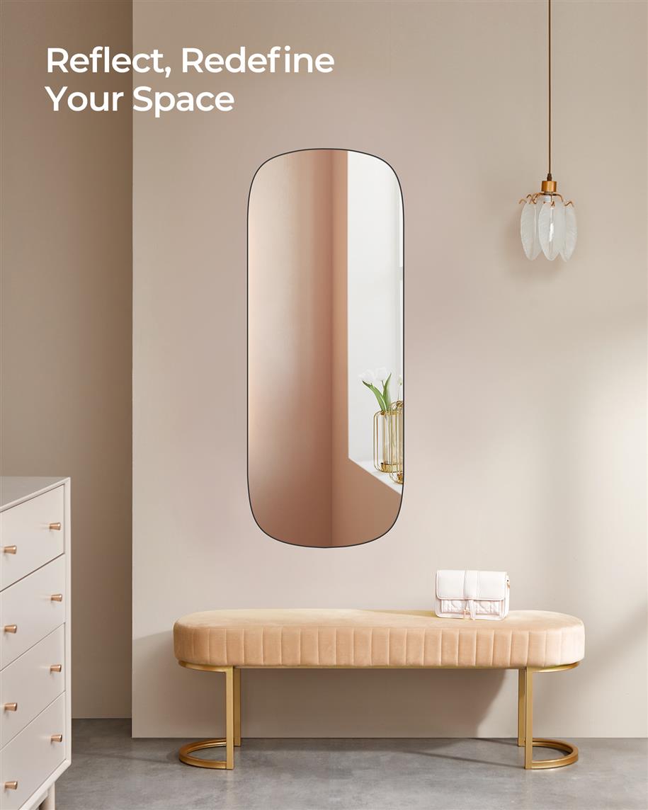 Over-the-Door Full-Length Wall Mirror, 47.2 × 18.5-Inch