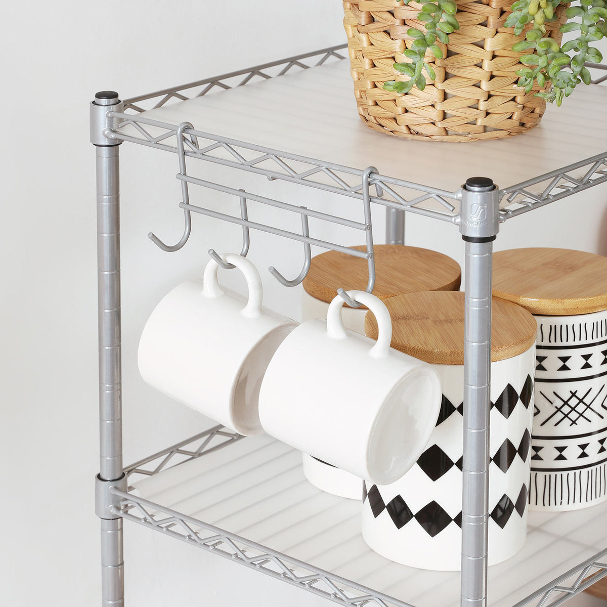 Bathroom Shelf, Storage Rack for Small Space, Total Load Capacity 220 lb