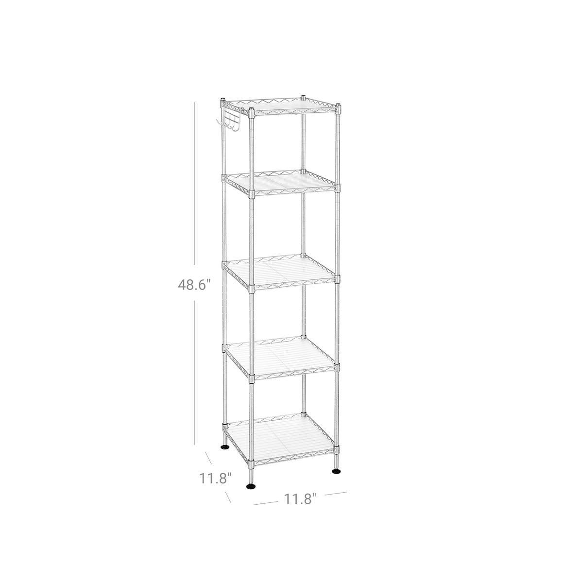 Bathroom Shelf, Storage Rack for Small Space, Total Load Capacity 220 lb