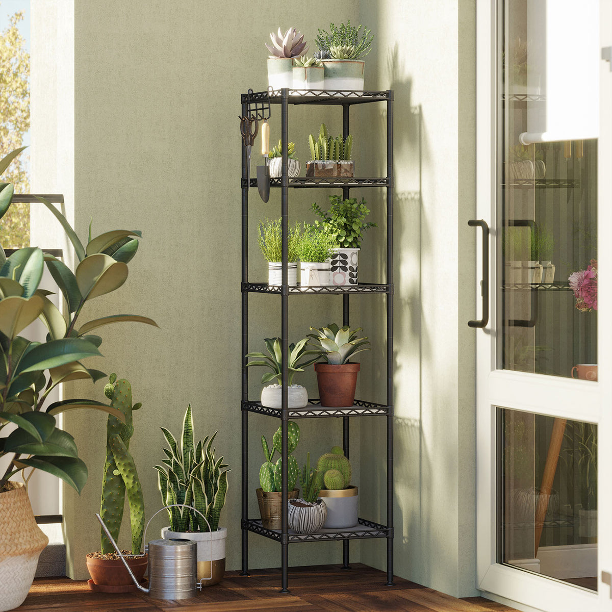 Bathroom Shelf, Storage Rack for Small Space, Total Load Capacity 220 lb
