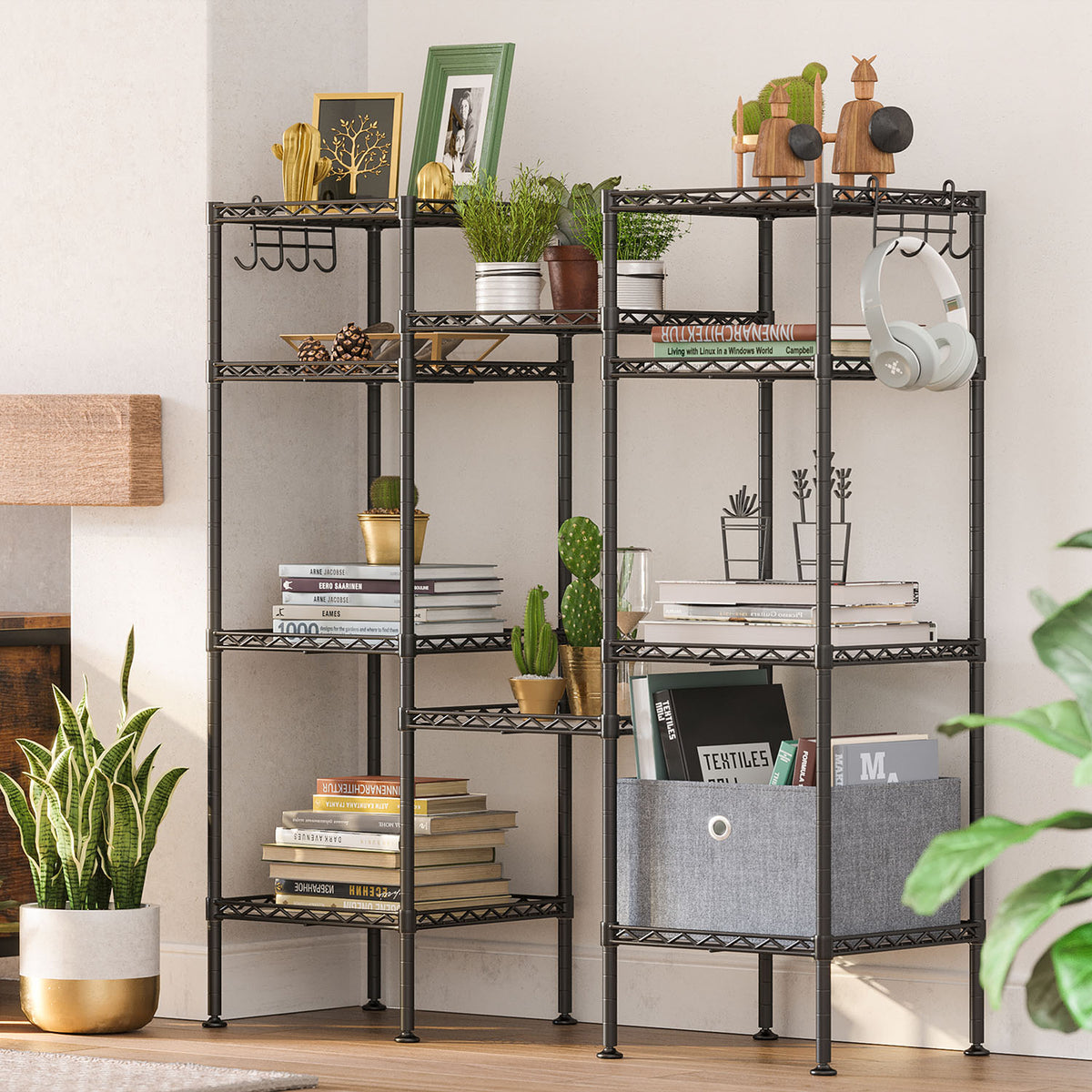 Bathroom Shelf, Storage Rack for Small Space, Total Load Capacity 220 lb