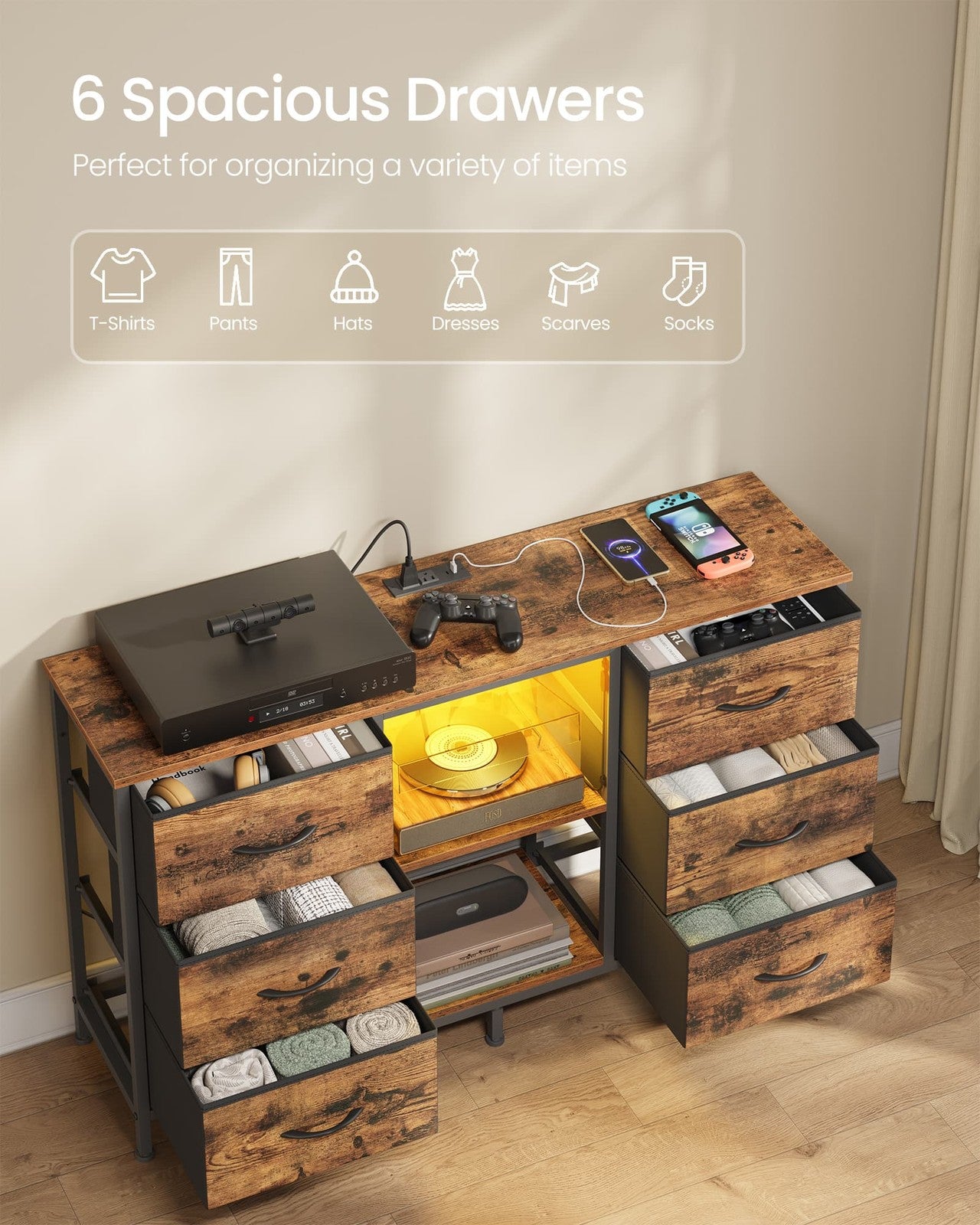 TV Stand with drawers and shelves for bedroom or lounge - image 5
