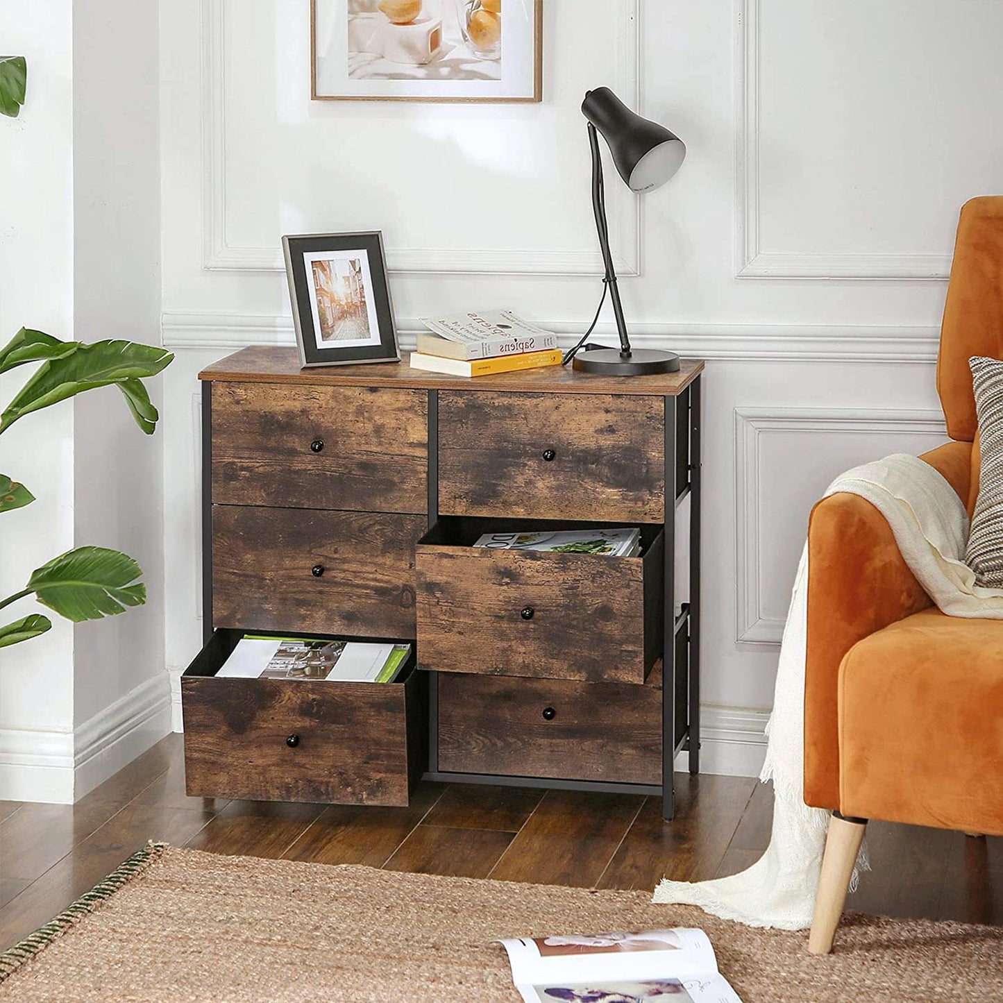 6 Drawer Chest with Metal Frame - image 12