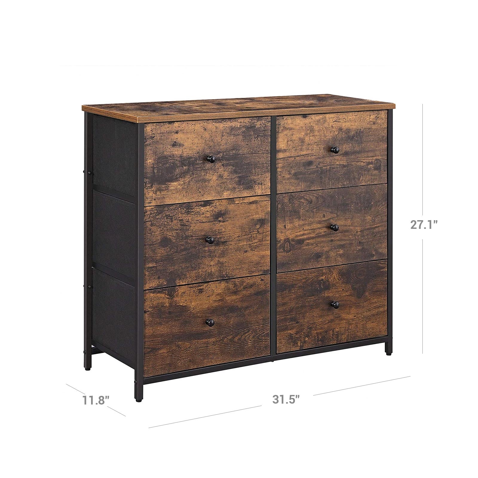 6 Drawer Chest with Metal Frame - image 16