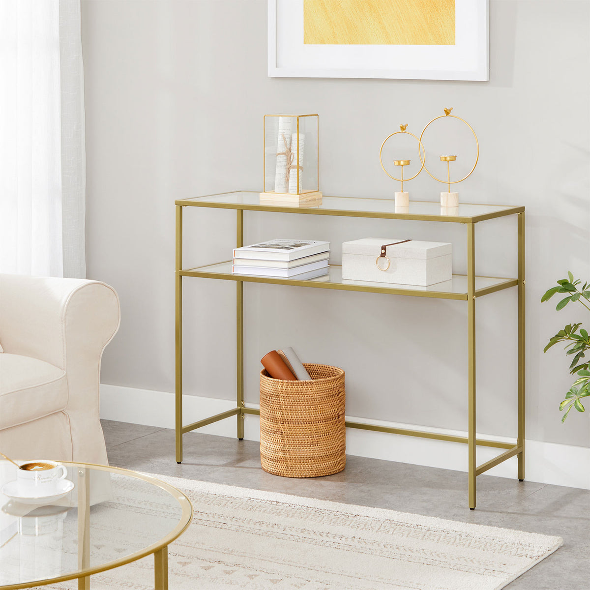 Tempered Glass Table | Console Table | Modern Sofa or Entryway Table