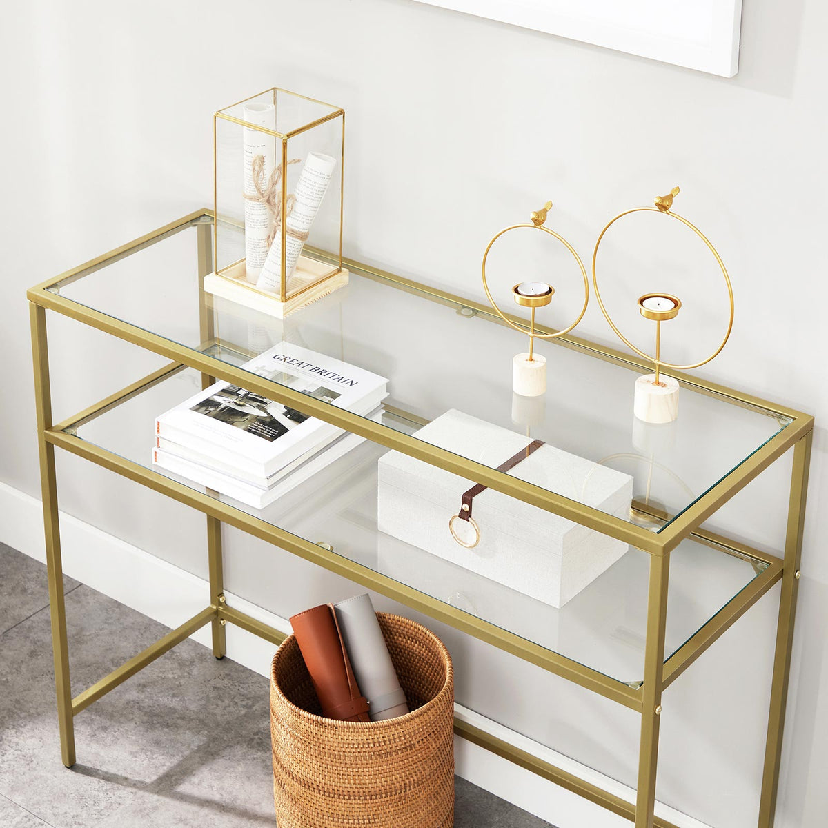 Tempered Glass Table | Console Table | Modern Sofa or Entryway Table