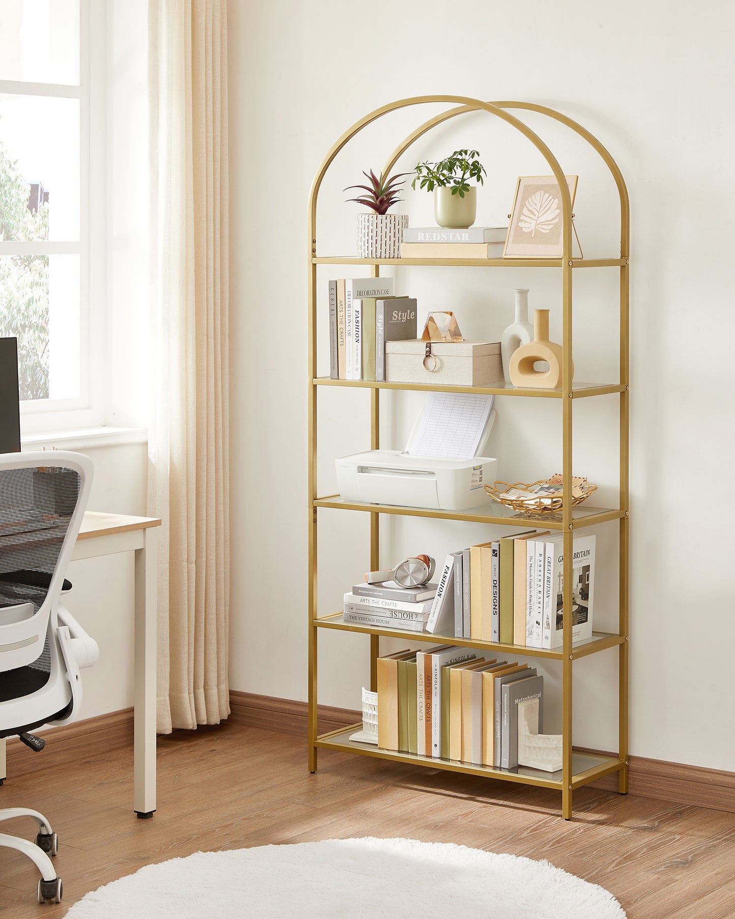Ladder Golden Shelving Unit - image 3