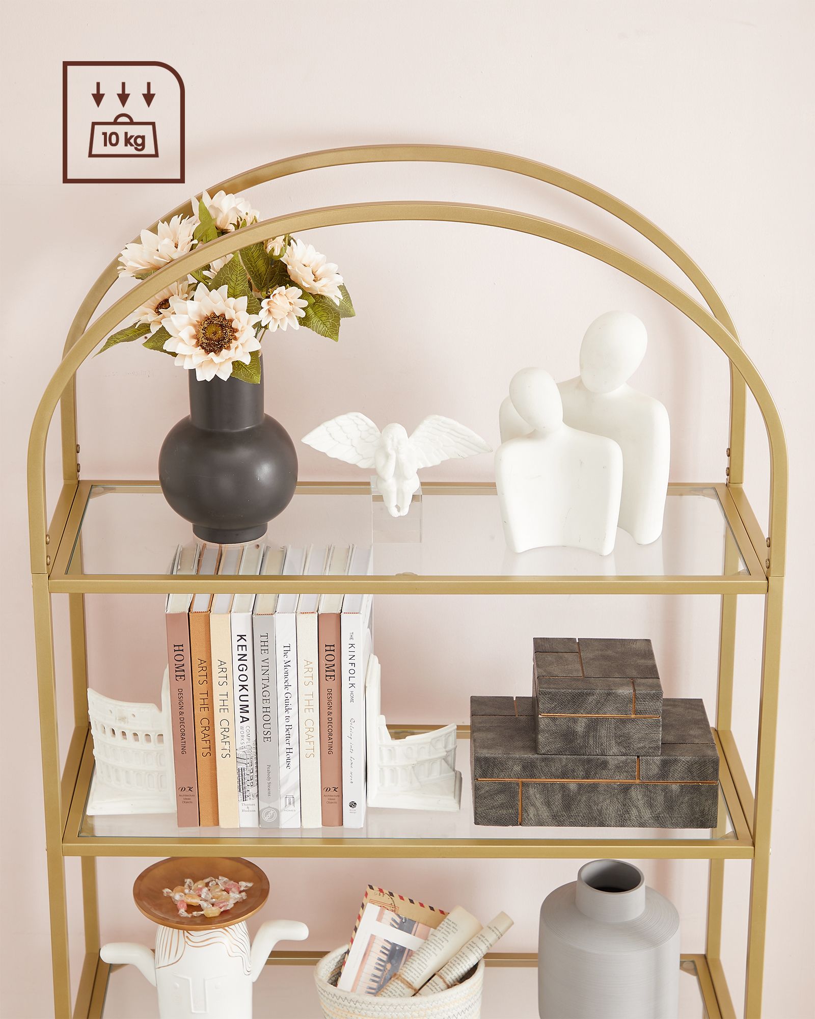 Ladder Golden Shelving Unit - image 5