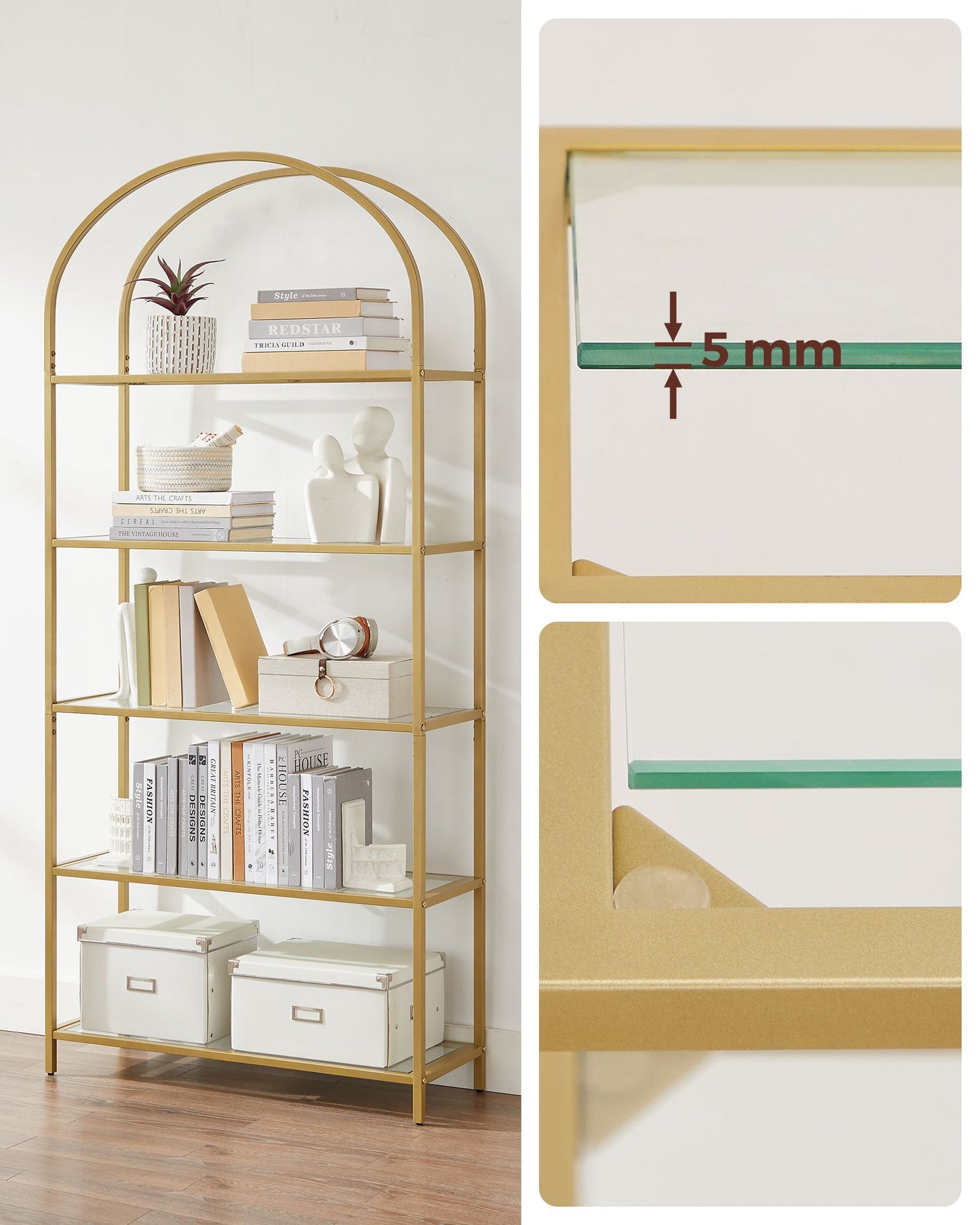 Ladder Golden Shelving Unit - image 6