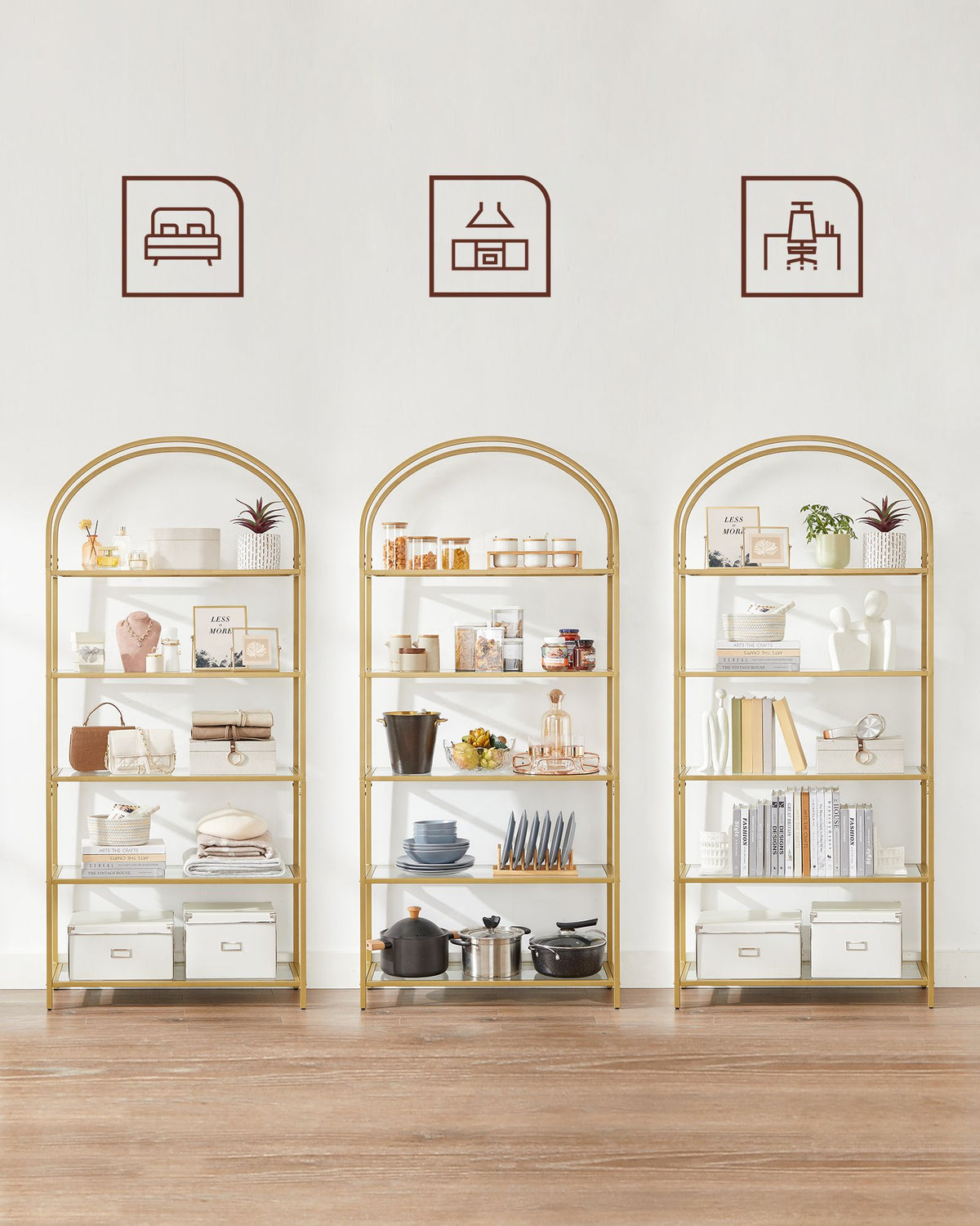 Ladder Golden Shelving Unit - image 8
