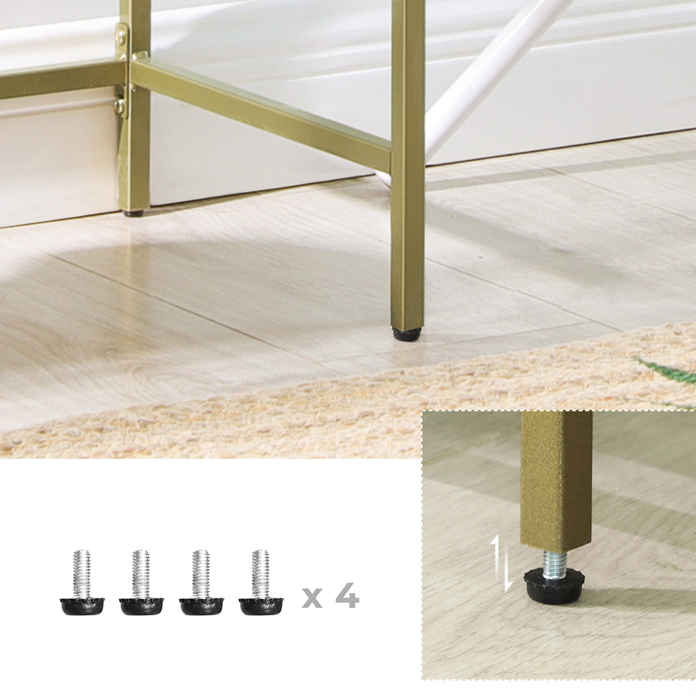 Console Table with 3 Shelves | 51.2 x 11.8 x 28.7 Inches | Metal Frame