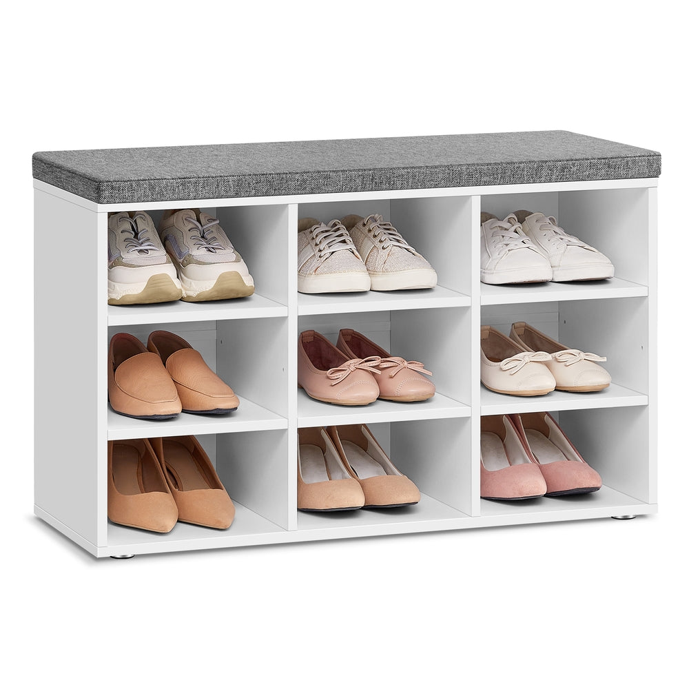 Shoe Bench with 9 Compartments