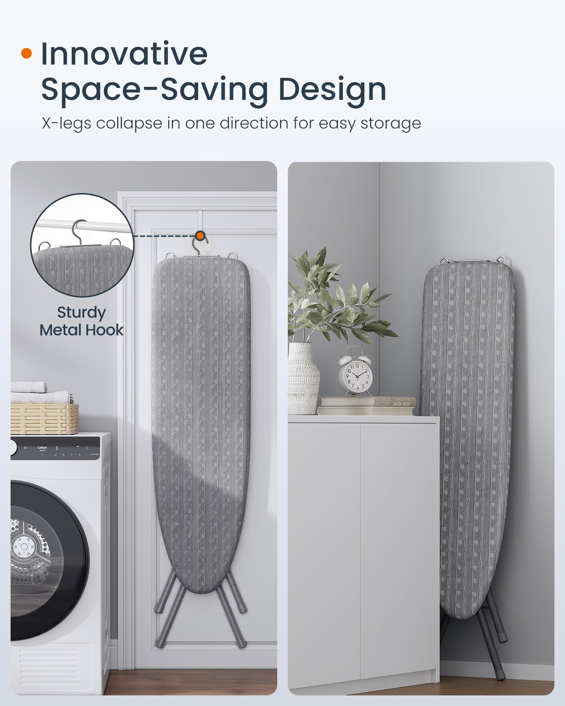 Foldable ironing board with heat resistant cover - image 3