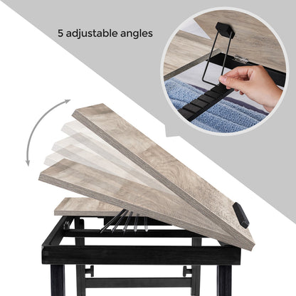 Laptop Desk for Bed or Sofa with Adjustable Tilting Top