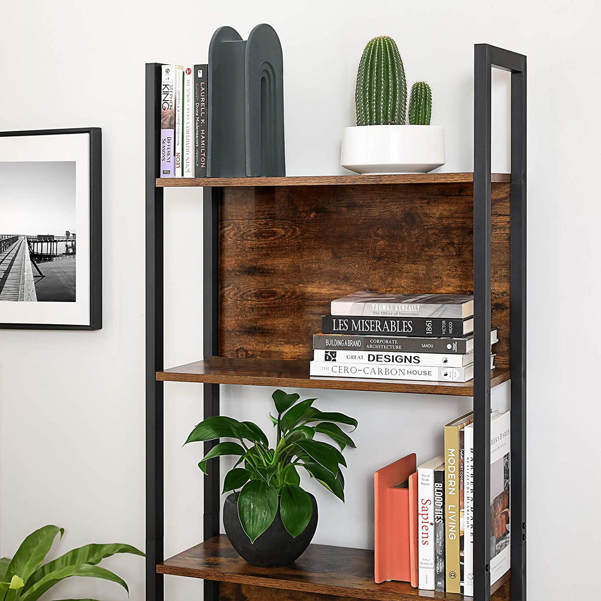 5-Tier Bookshelf, Storage Rack Shelf, Bookcase with 5 Shelves