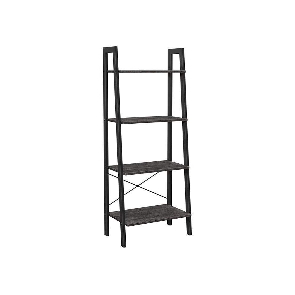 Ladder Shelf, 4-Tier Bookshelf, Free Standing Storage Shelves