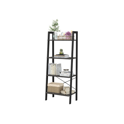Ladder Shelf, 4-Tier Bookshelf, Free Standing Storage Shelves