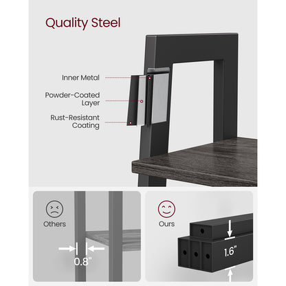 Ladder Shelf, 4-Tier Bookshelf, Storage Rack Shelves