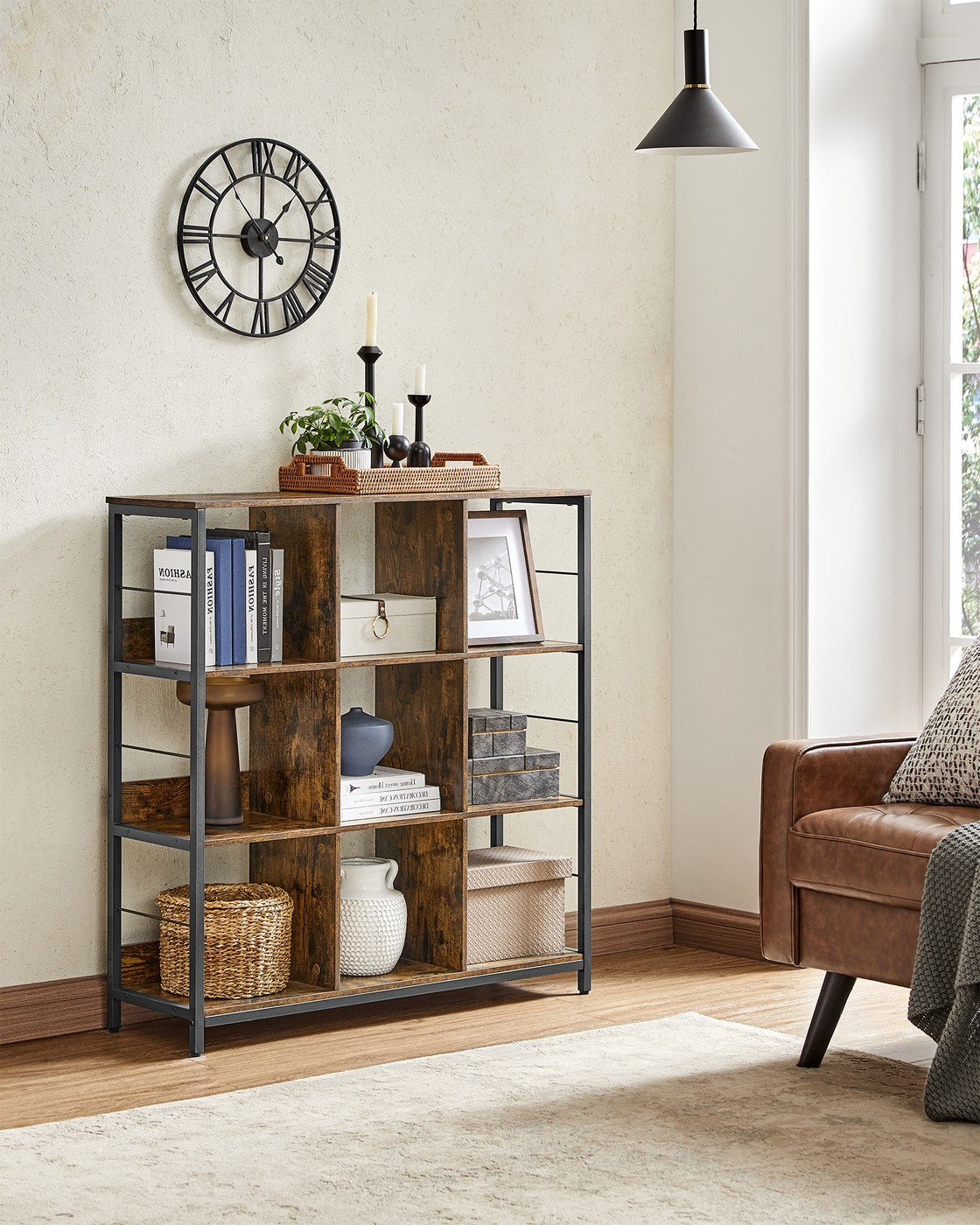 Bookshelf with 9 Storage Cubes - image 3