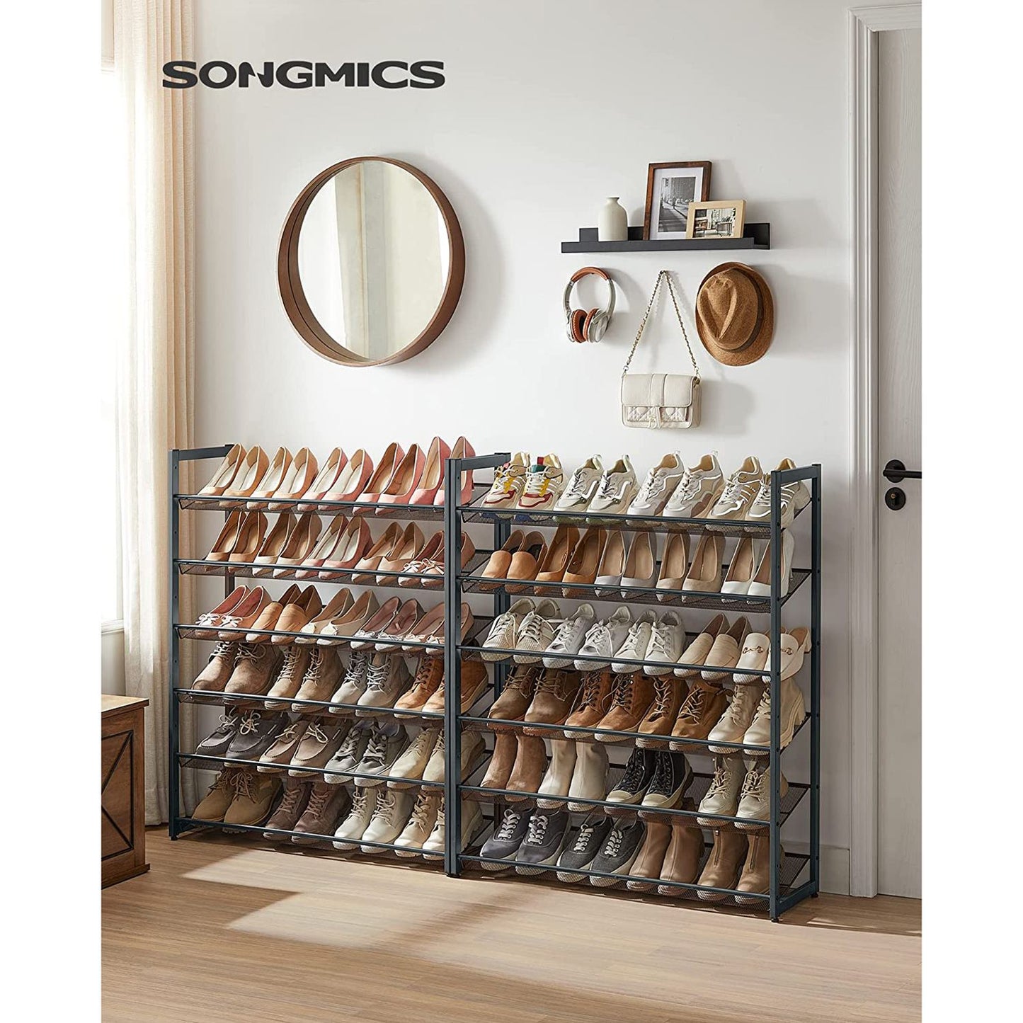 12-Tier Metal Shoe Storage Organizer