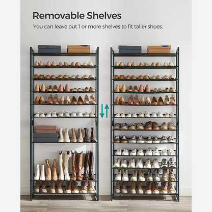12-Tier Metal Shoe Storage Organizer