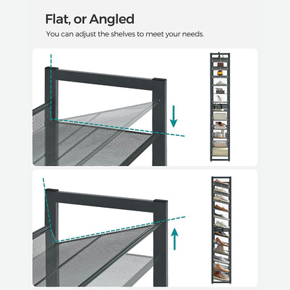 12-Tier Metal Shoe Storage Organizer