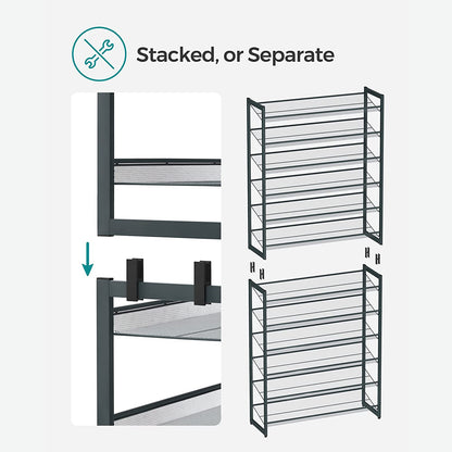 12-Tier Metal Shoe Storage Organizer