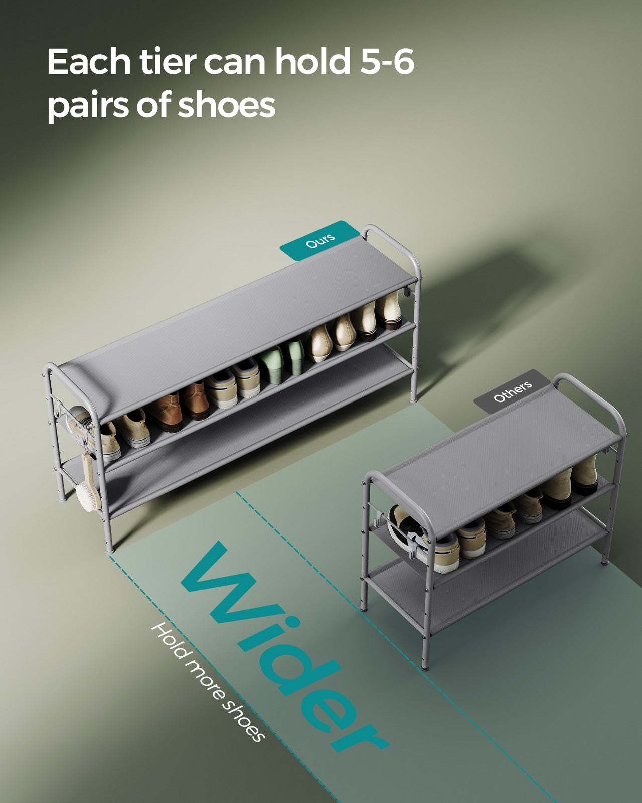 2 Tier Shoe Organizer Holds up to 12 Pairs of Shoes - image 12