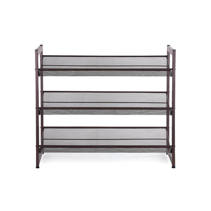 Set of 2 3-Tier Shoe Rack Storage, Holds 18-24 Pairs of Shoes - image 2