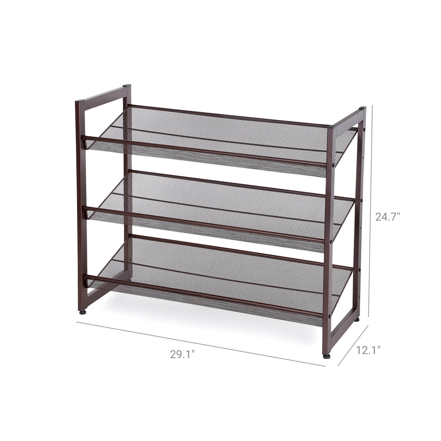 Set of 2 3-Tier Shoe Rack Storage, Holds 18-24 Pairs of Shoes - image 6