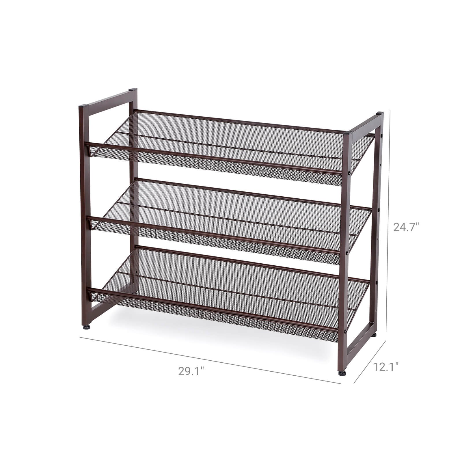 Set of 2 3-Tier Shoe Rack Storage, Holds 18-24 Pairs of Shoes - image 6