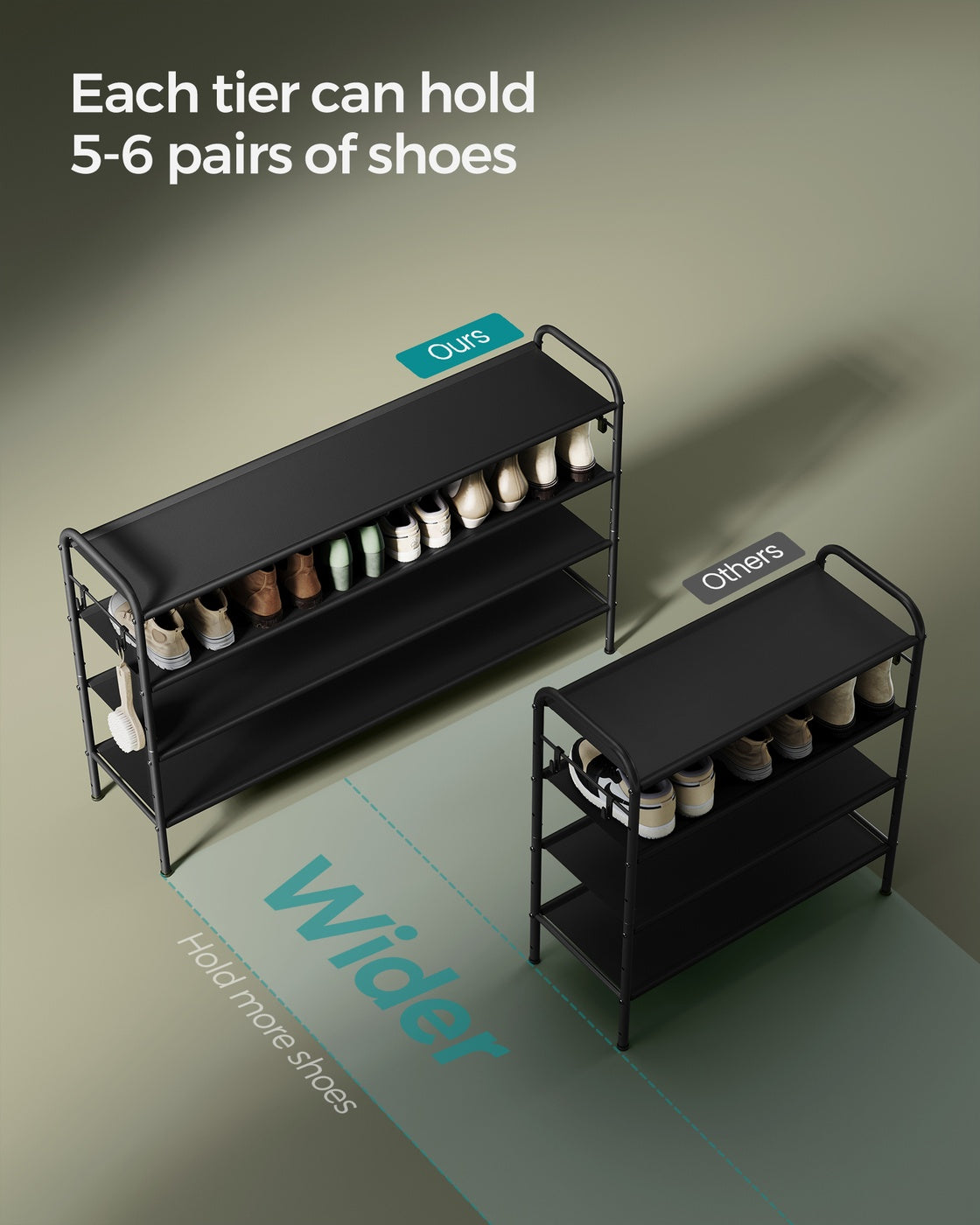 2 Tier Shoe Organizer Holds up to 12 Pairs of Shoes - image 20