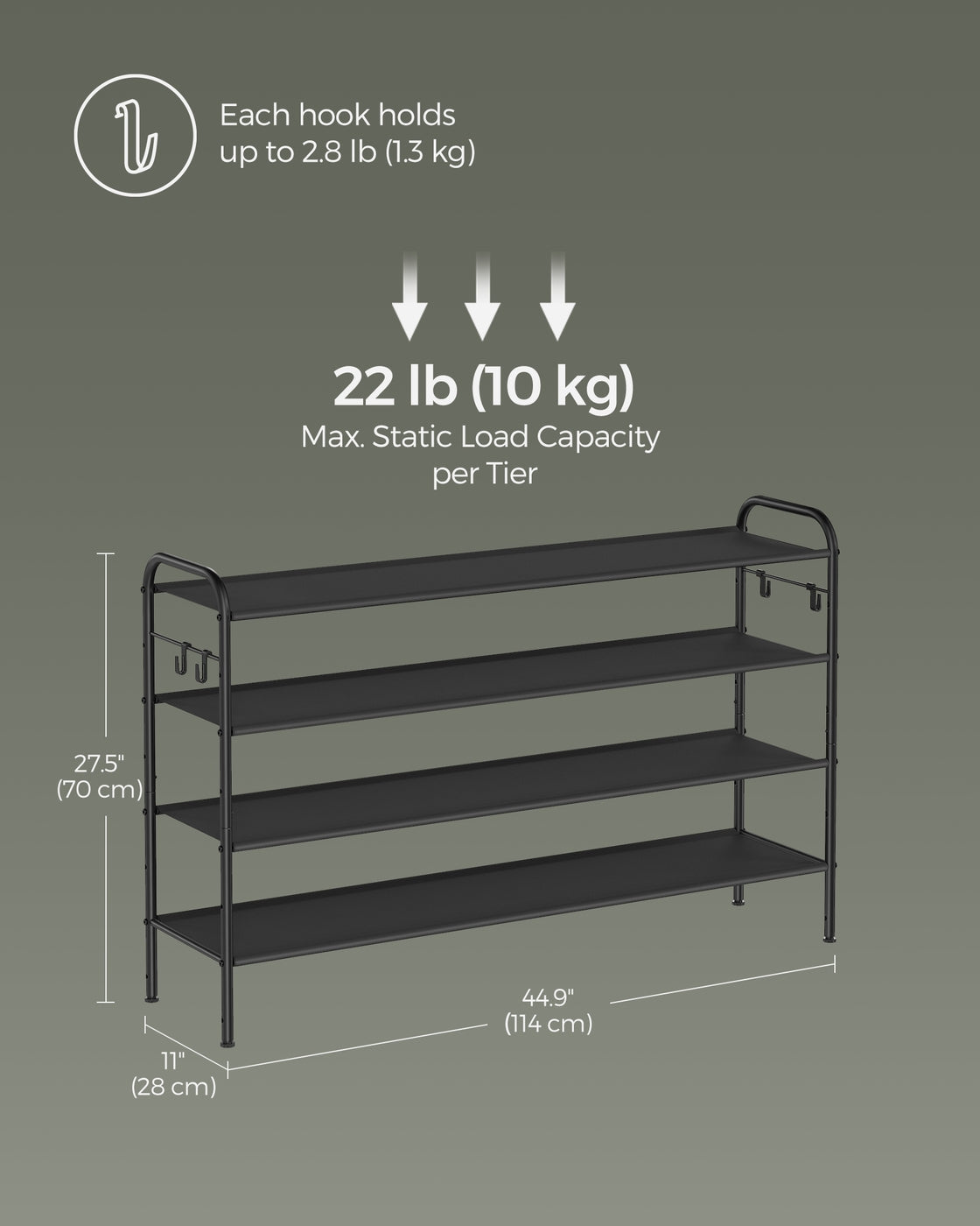 2 Tier Shoe Organizer Holds up to 12 Pairs of Shoes - image 22