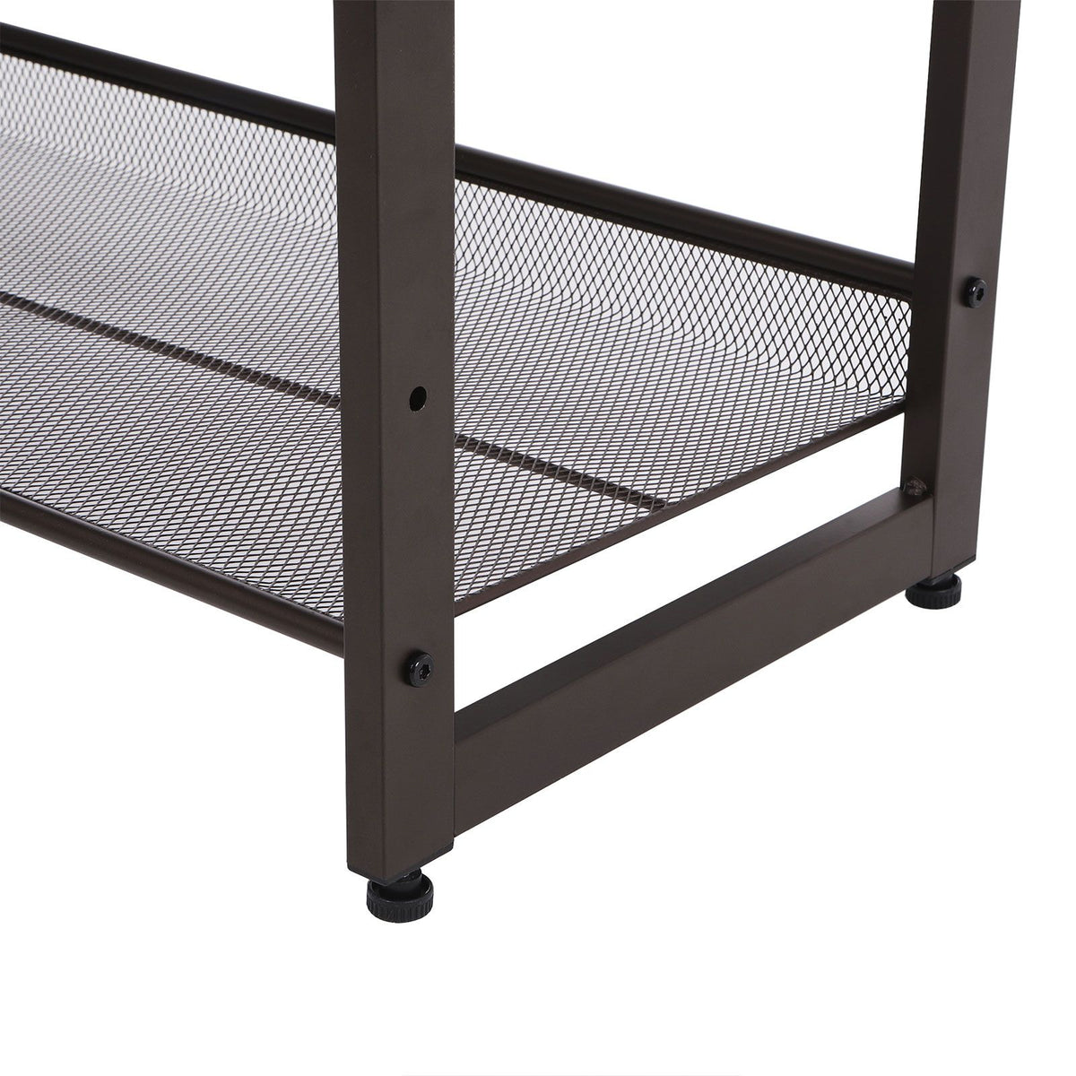 Shoe Rack, 5-Tier Stackable Shoe Storage Shelf, Metal Mesh