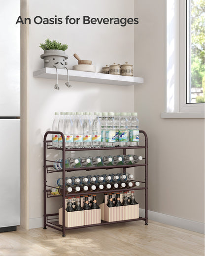 Stackable Shoe Rack, 4-Tier Shoe Rack Storage Organizer, Hold up to 16 Pairs, Steel, 27 x 10.8 x 25.6 Inches